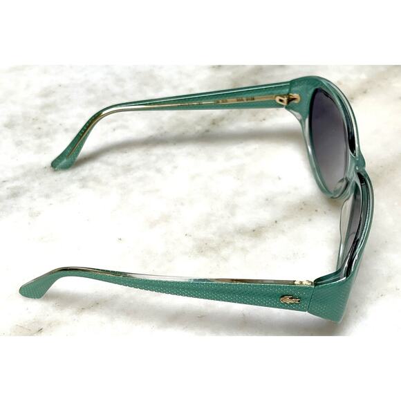 Lacoste Vintage Mint Green Gold Sunglasses 1990’s Green Pattern - Picture 12 of 16